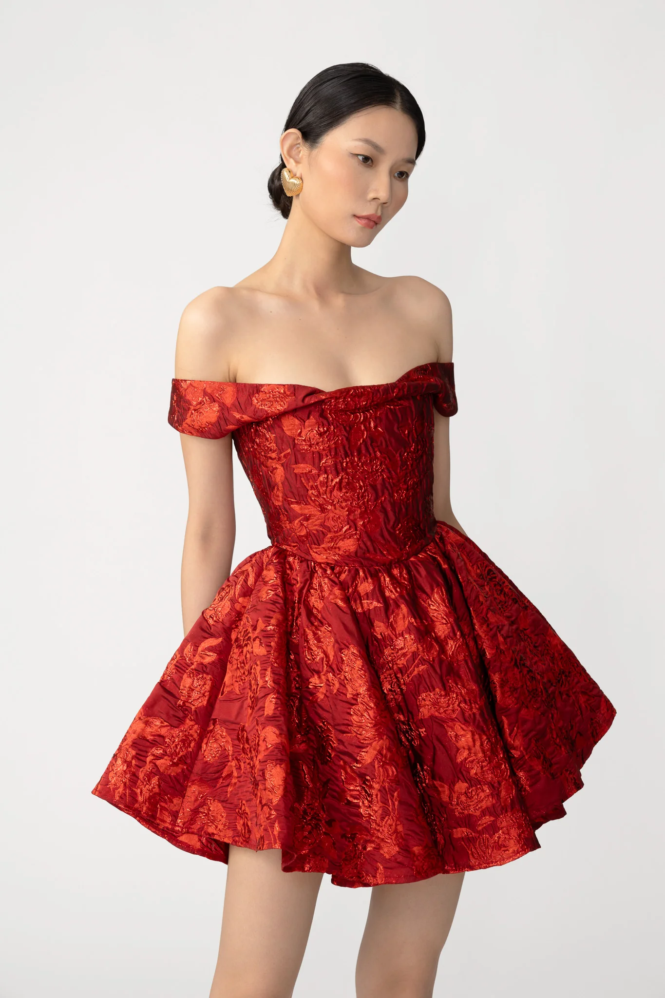 Jem Brocade Mini Dress - Image 3